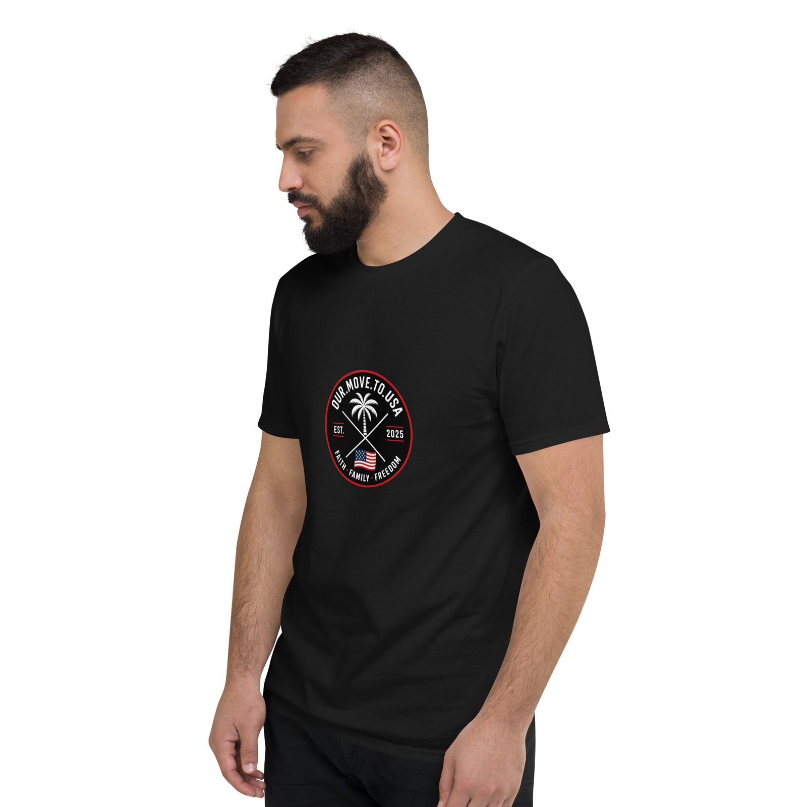 Our Move to USA Classic Logo Tee - Image 5