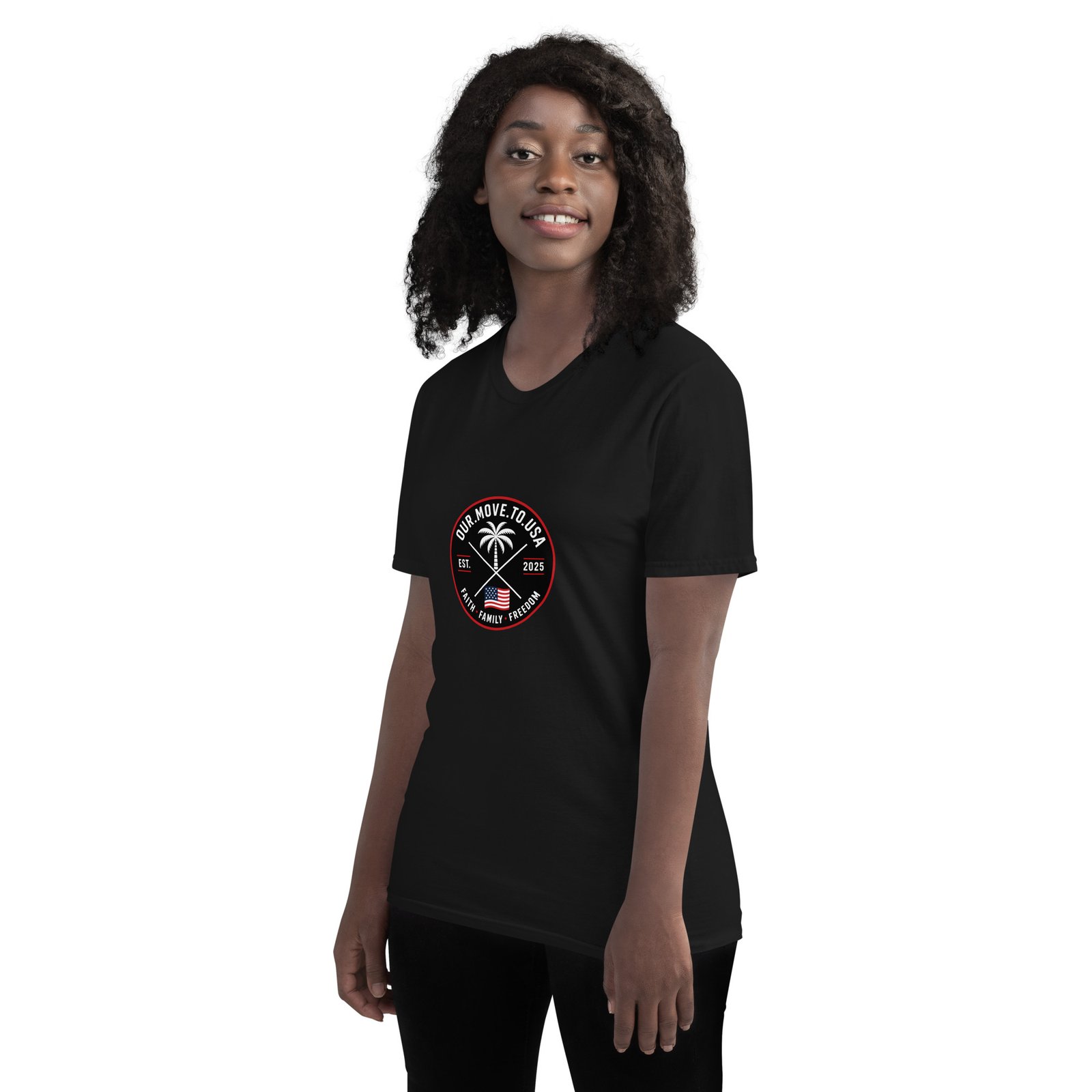 Our Move to USA Classic Logo Tee - Image 9